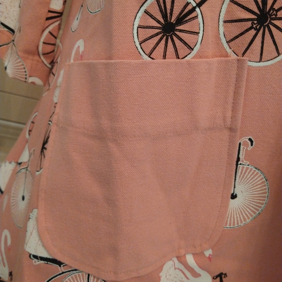 Love Dove by Grace Pink Swing Jacket Size M Swans on Bikes NWT - Picture 4 of 8